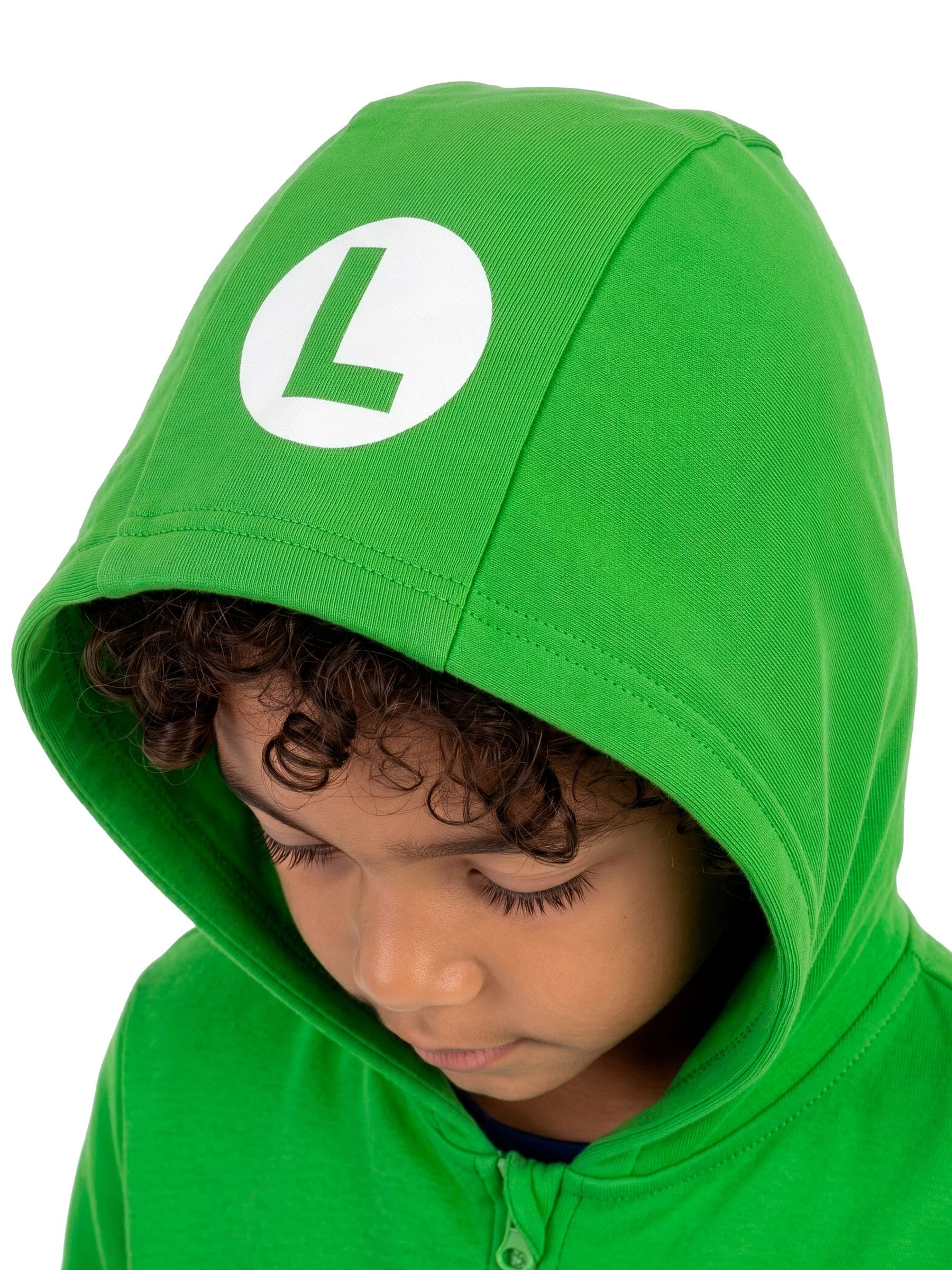 Dsiney Kidz - Character Green Super Mario Zip Through Hoodie Luigi image 4