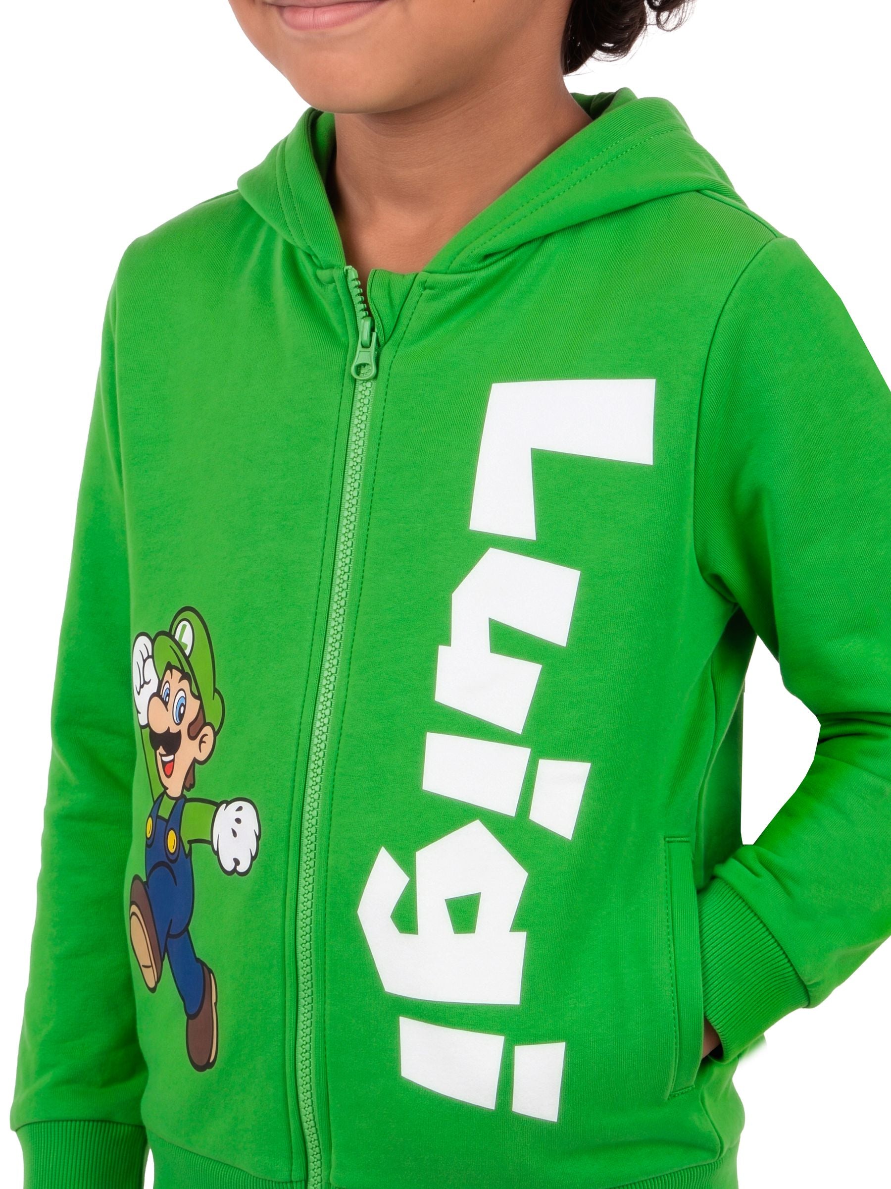 Dsiney Kidz - Character Green Super Mario Zip Through Hoodie Luigi image 5