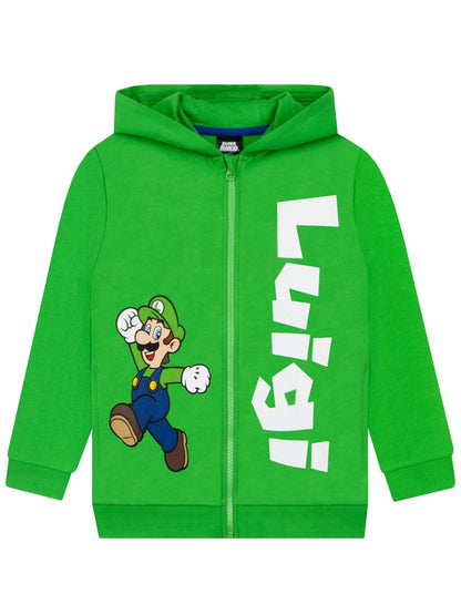 Dsiney Kidz - Character Green Super Mario Zip Through Hoodie Luigi image 8