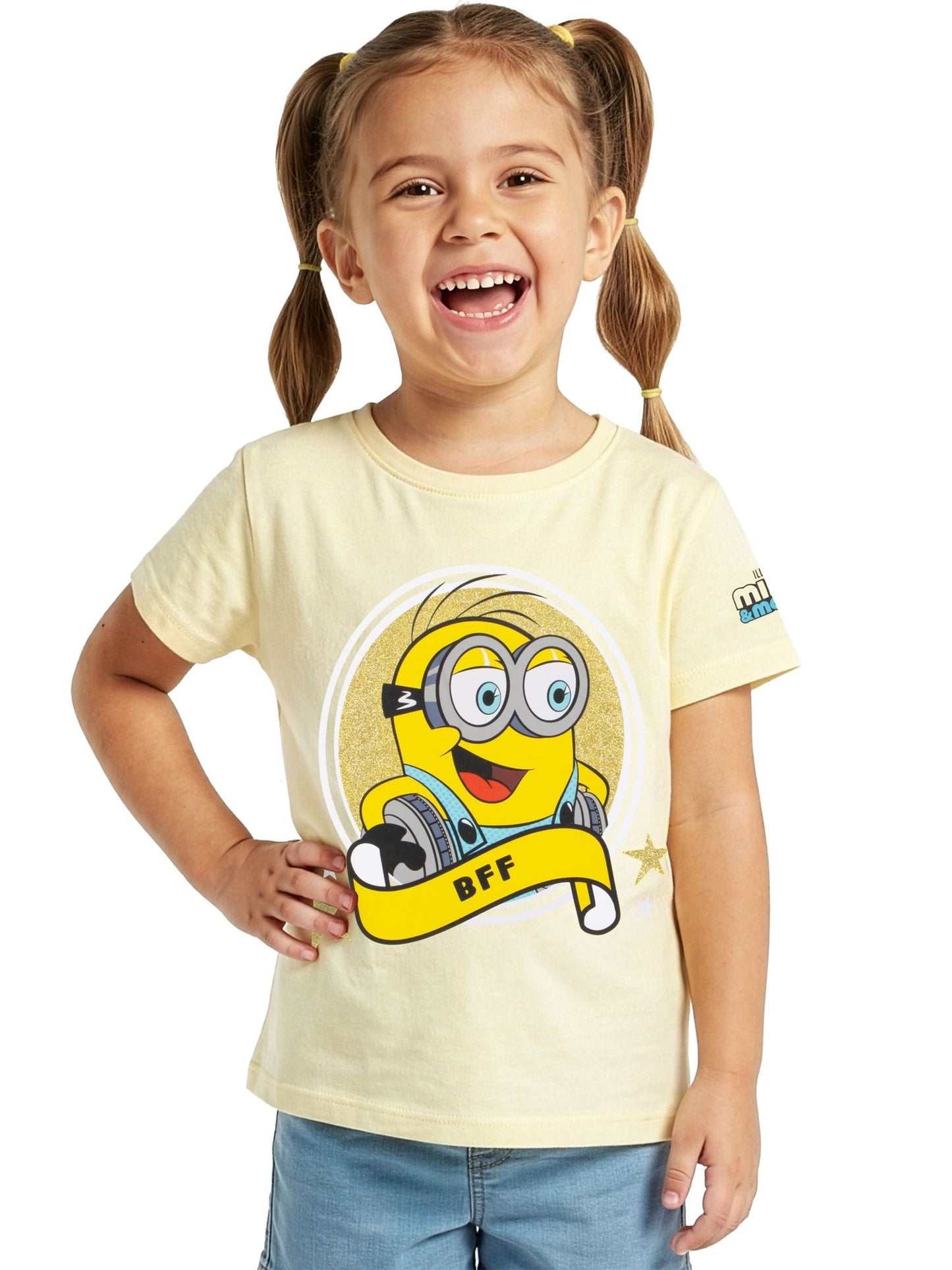 Dsiney Kidz - Character Yellow Minions T-Shirt Glitter BFF image 5