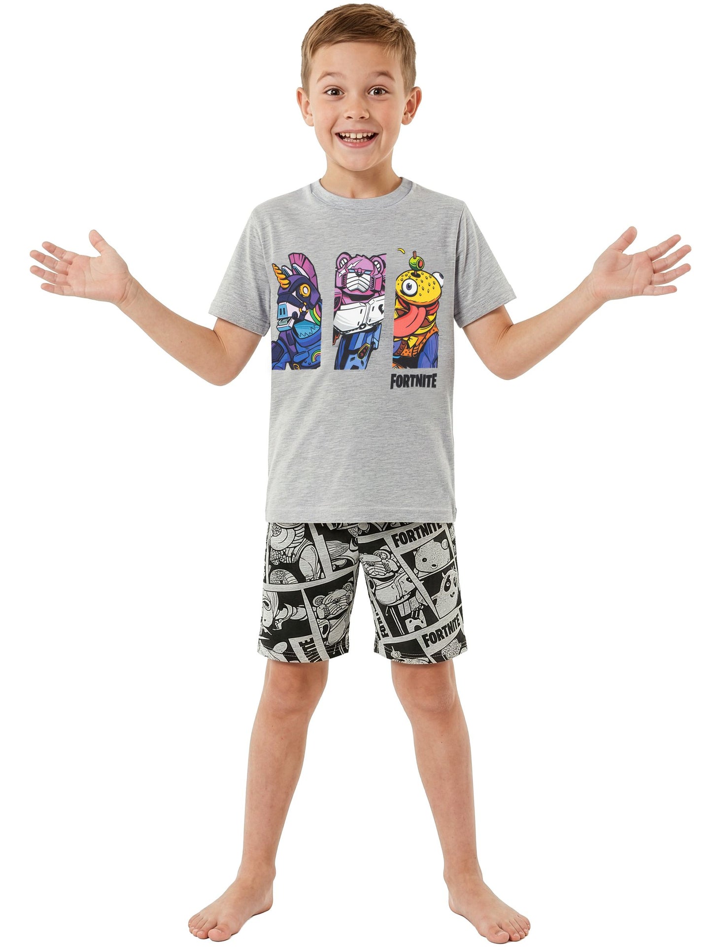 Dsiney Kidz - Character Grey Fortnite Short Pyjamas image 3