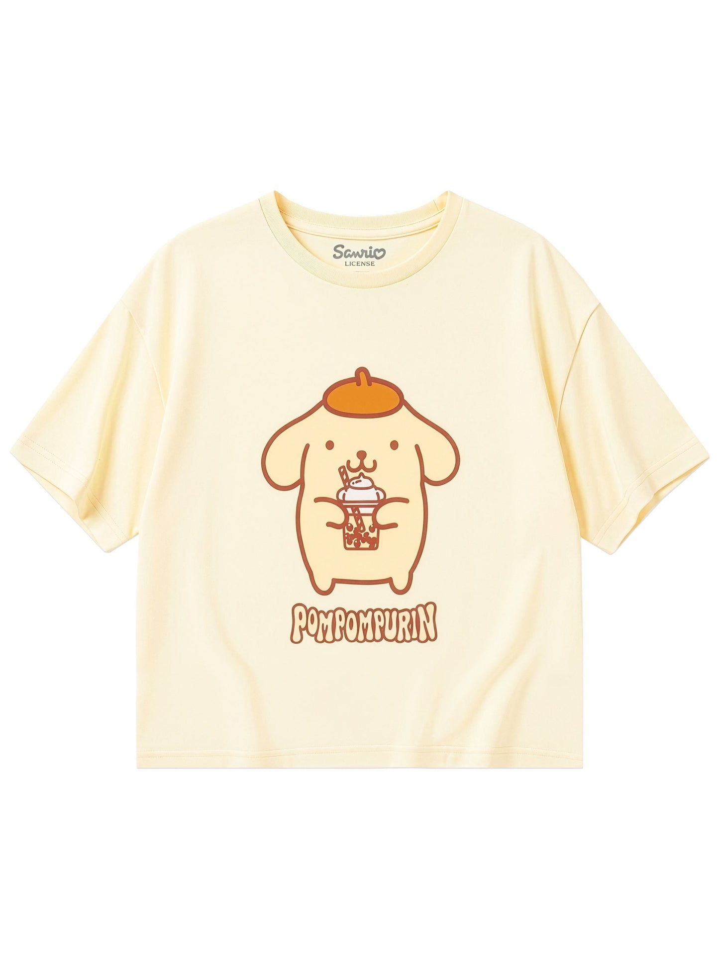 Character Yellow Hello Kitty Pomppompurin T-Shirt image 1