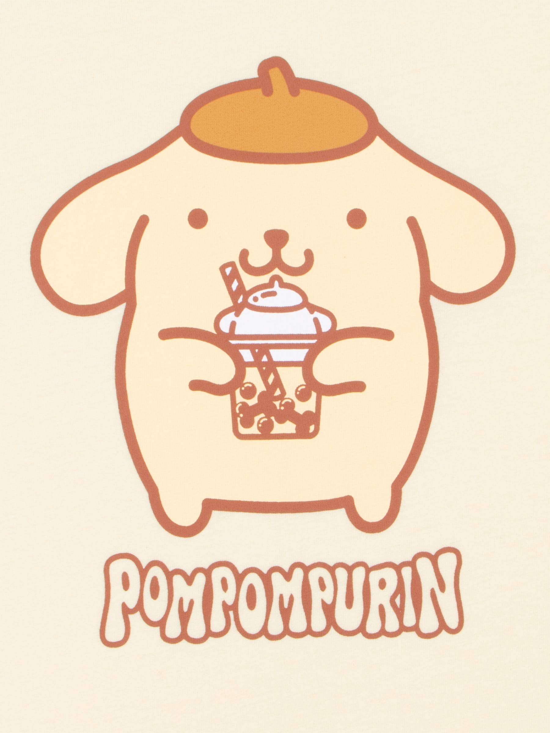Character Yellow Hello Kitty Pomppompurin T-Shirt image 3