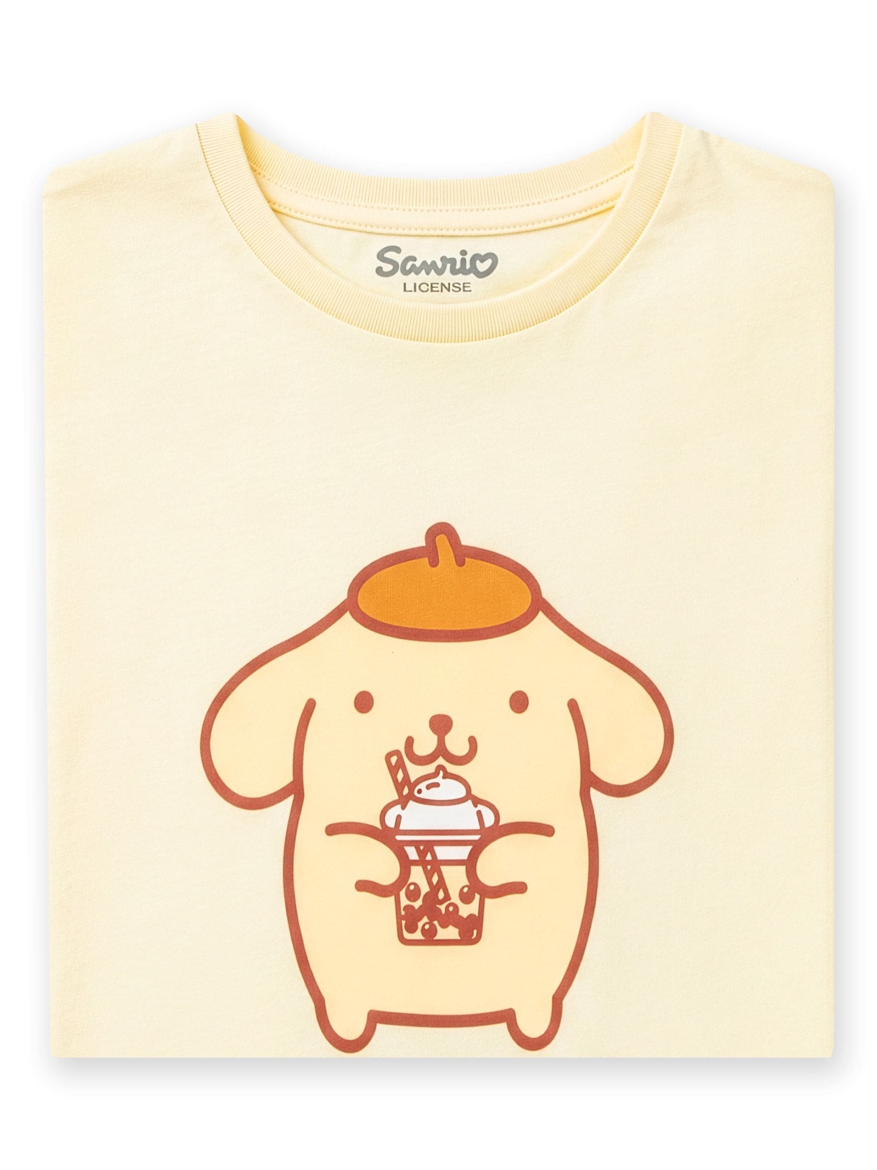 Character Yellow Hello Kitty Pomppompurin T-Shirt image 4