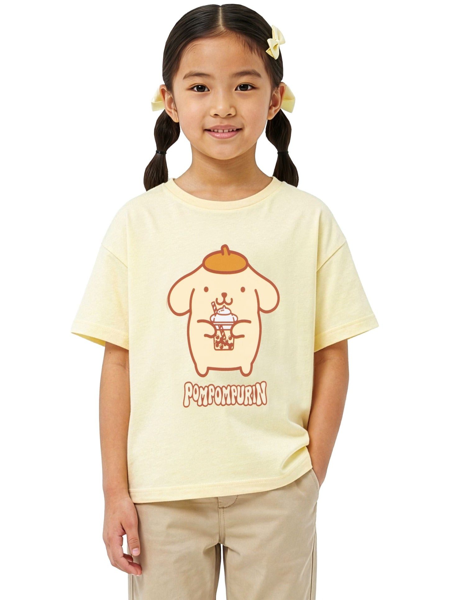 Character Yellow Hello Kitty Pomppompurin T-Shirt image 5