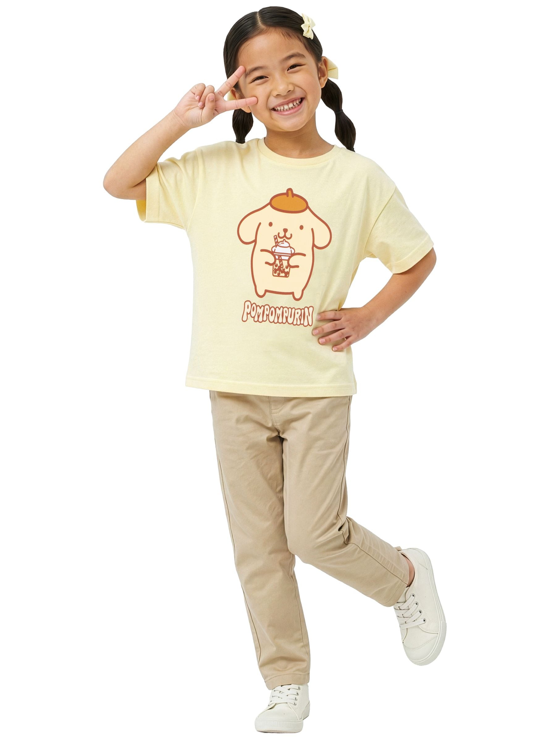 Character Yellow Hello Kitty Pomppompurin T-Shirt image 8