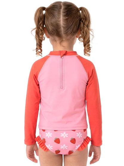 Character Pink Disney Minnie Mouse Long Sleeve Swimming Costume image 3