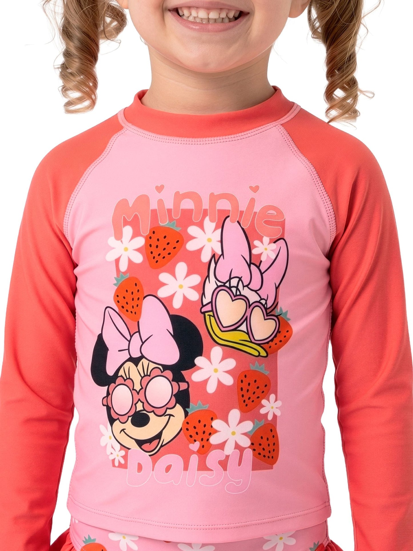 Character Pink Disney Minnie Mouse Long Sleeve Swimming Costume image 4