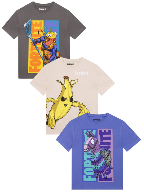 Character Blue Fortnite T-Shirts 3 Pack image 1