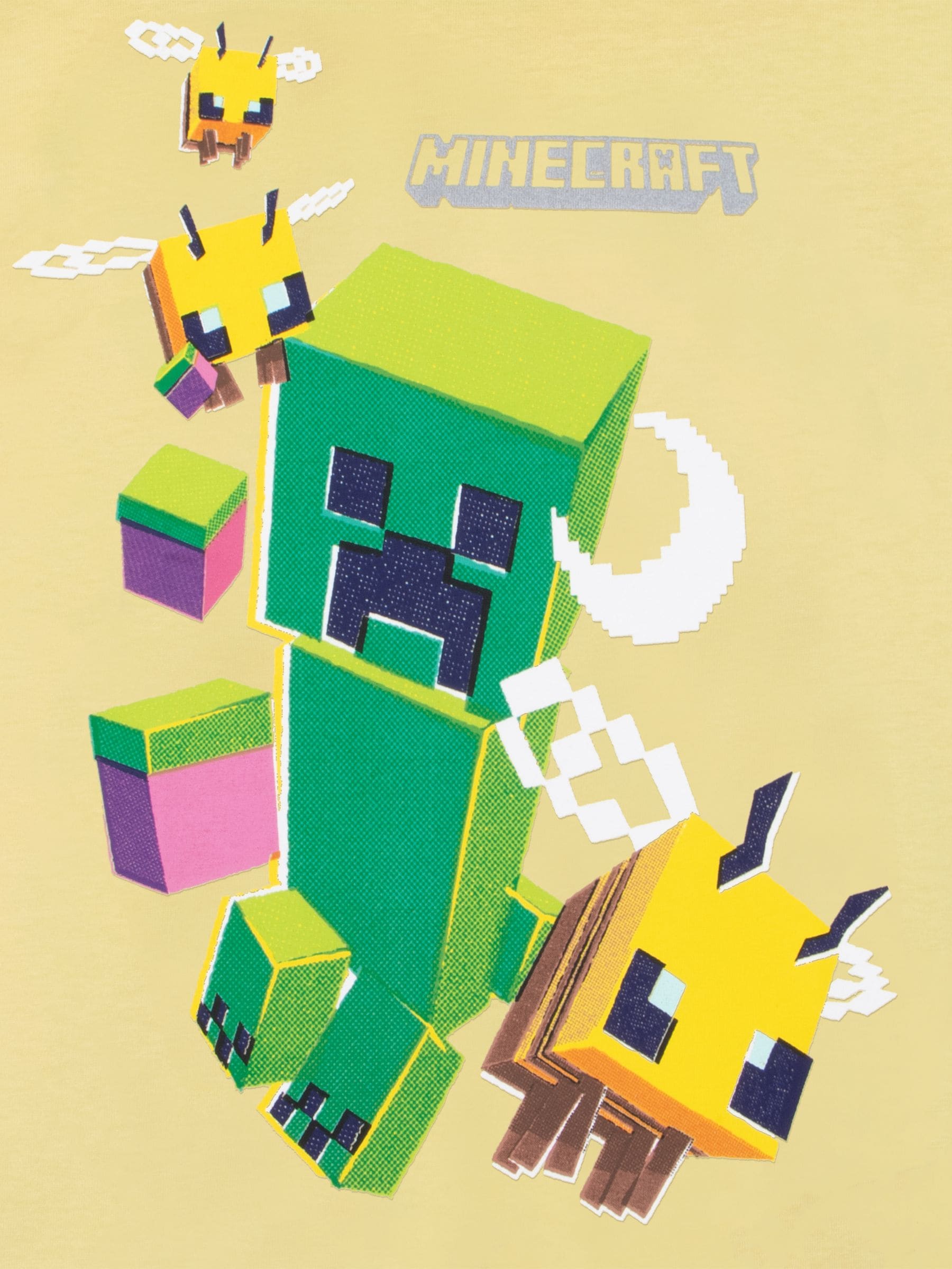 Character Yellow Minecraft Creeper Gaming T-Shirt image 7