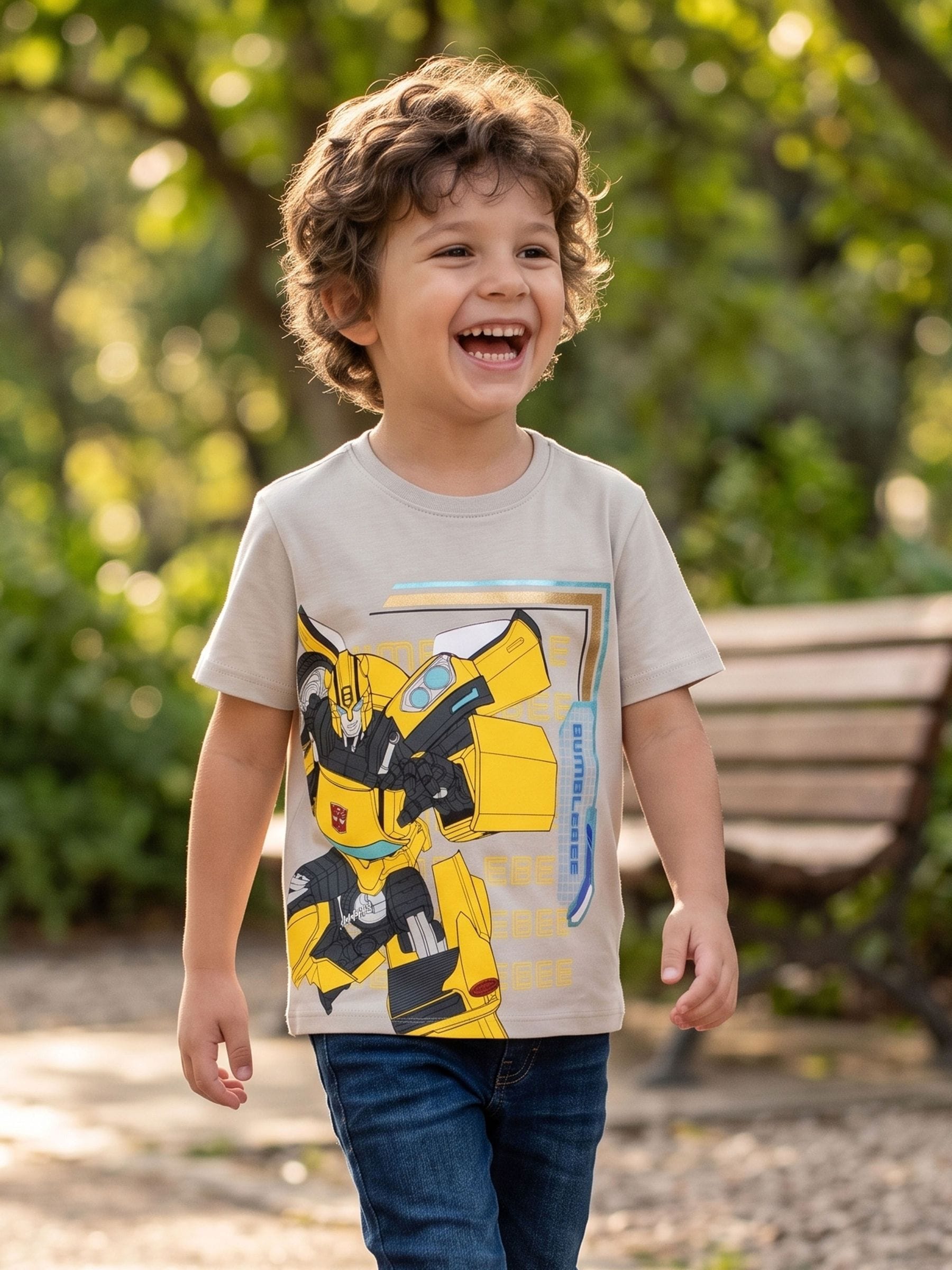Dsiney Kidz - Character Grey Transformers Bumble Bee T-Shirt image 7