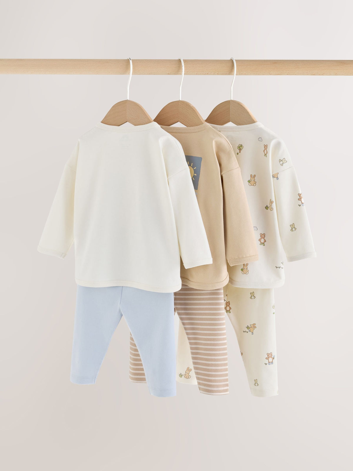Blue/Cream Bertie Bear Top and Leggings 6 Piece Set (0mths-3yrs) - image 11