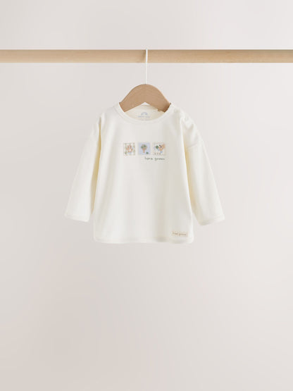 Blue/Cream Bertie Bear Top and Leggings 6 Piece Set (0mths-3yrs) - image 2