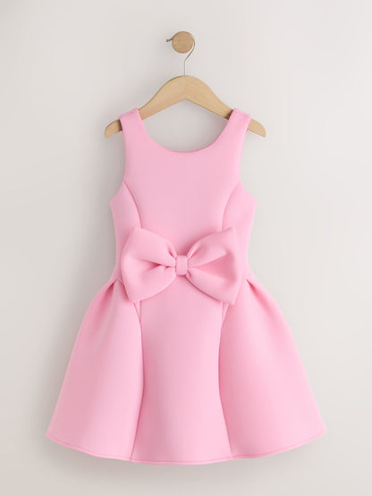 Dsiney Kidz - Pink Scuba Bow Occasion Dress (3-16yrs) image 1