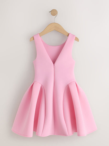 Dsiney Kidz - Pink Scuba Bow Occasion Dress (3-16yrs) image 2