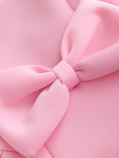Dsiney Kidz - Pink Scuba Bow Occasion Dress (3-16yrs) image 3