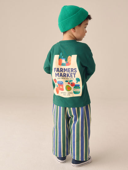 Teal Blue Long Sleeve Top and Trousers Set (3mths-7yrs) - image 1