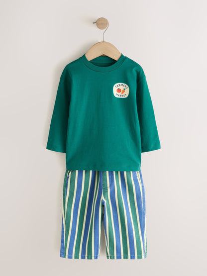 Teal Blue Long Sleeve Top and Trousers Set (3mths-7yrs) - image 6