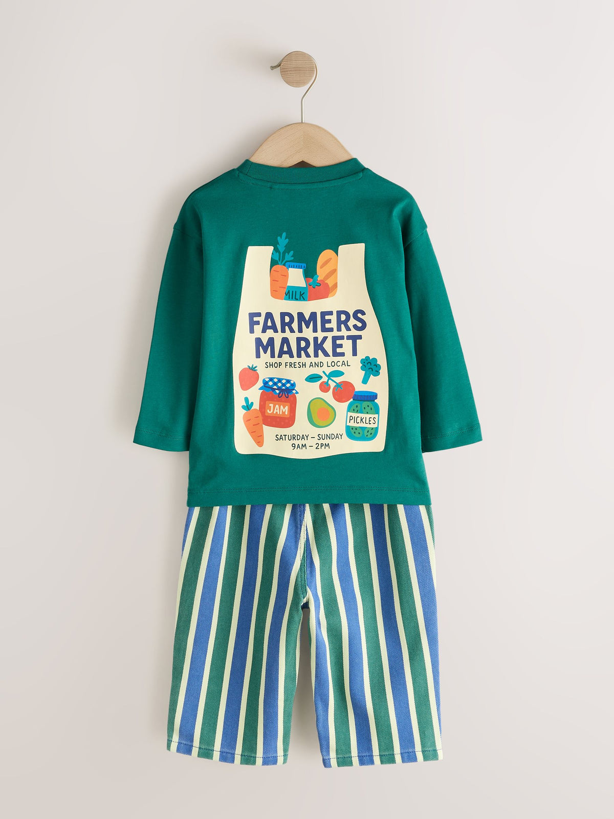 Teal Blue Long Sleeve Top and Trousers Set (3mths-7yrs) - image 8