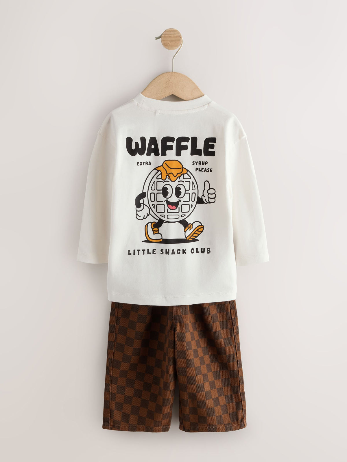 Tan/Ecru Long Sleeve Top and Trousers Set (3mths-7yrs) - image 3