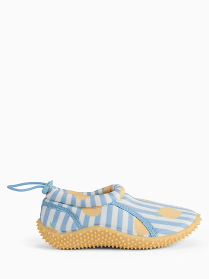 KIDLY by MORI Blue Quick Dry Swim Shoes With Grip Sole And Toggle Fastening image 3