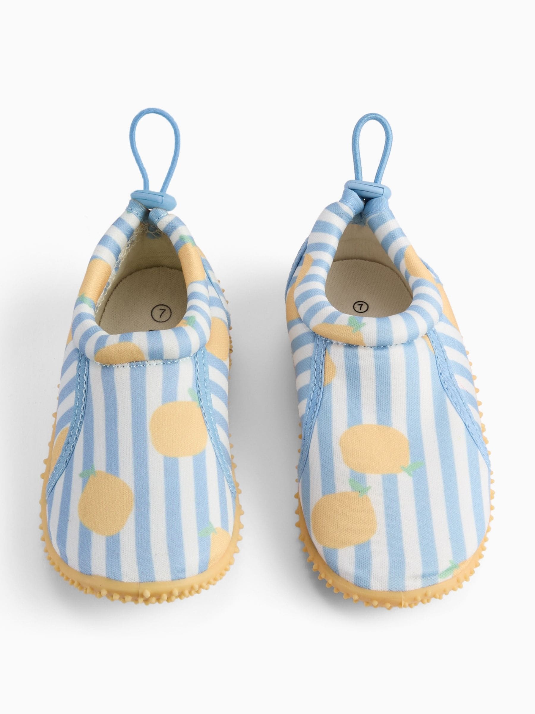 KIDLY by MORI Blue Quick Dry Swim Shoes With Grip Sole And Toggle Fastening image 5