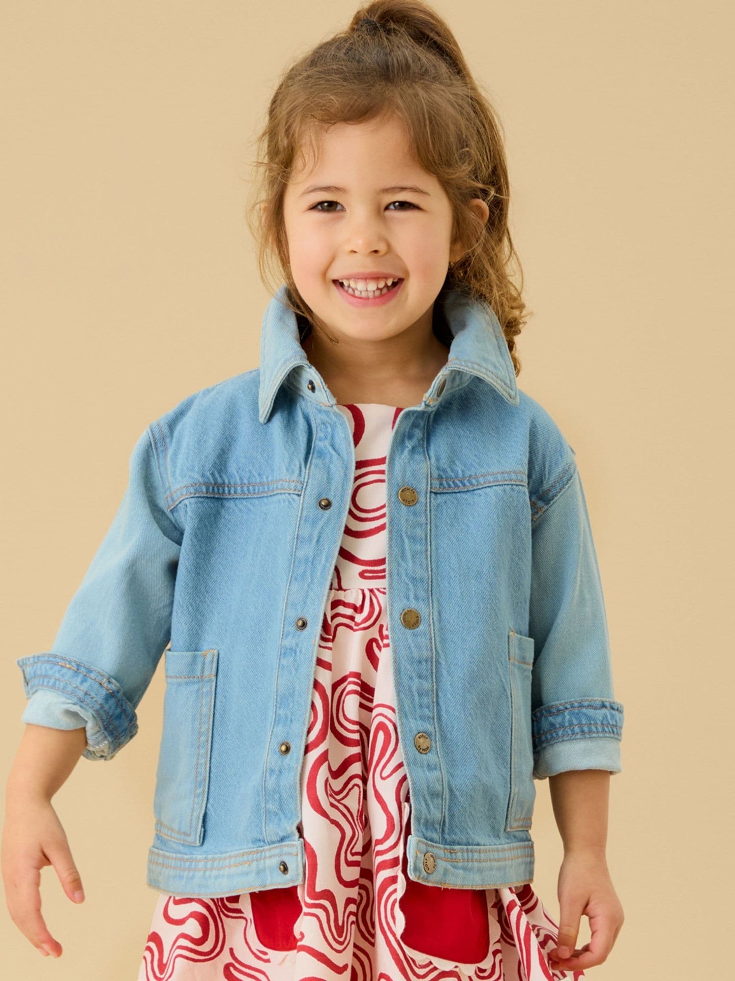 Dsiney Kidz - KIDLY by MORI Blue Soft Denim Shacket image 1