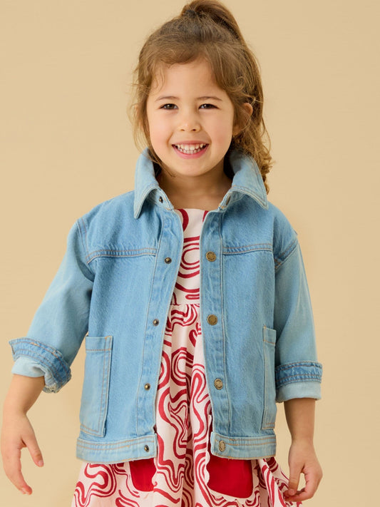 Dsiney Kidz - KIDLY by MORI Blue Soft Denim Shacket image 1