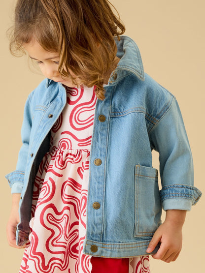 Dsiney Kidz - KIDLY by MORI Blue Soft Denim Shacket image 2