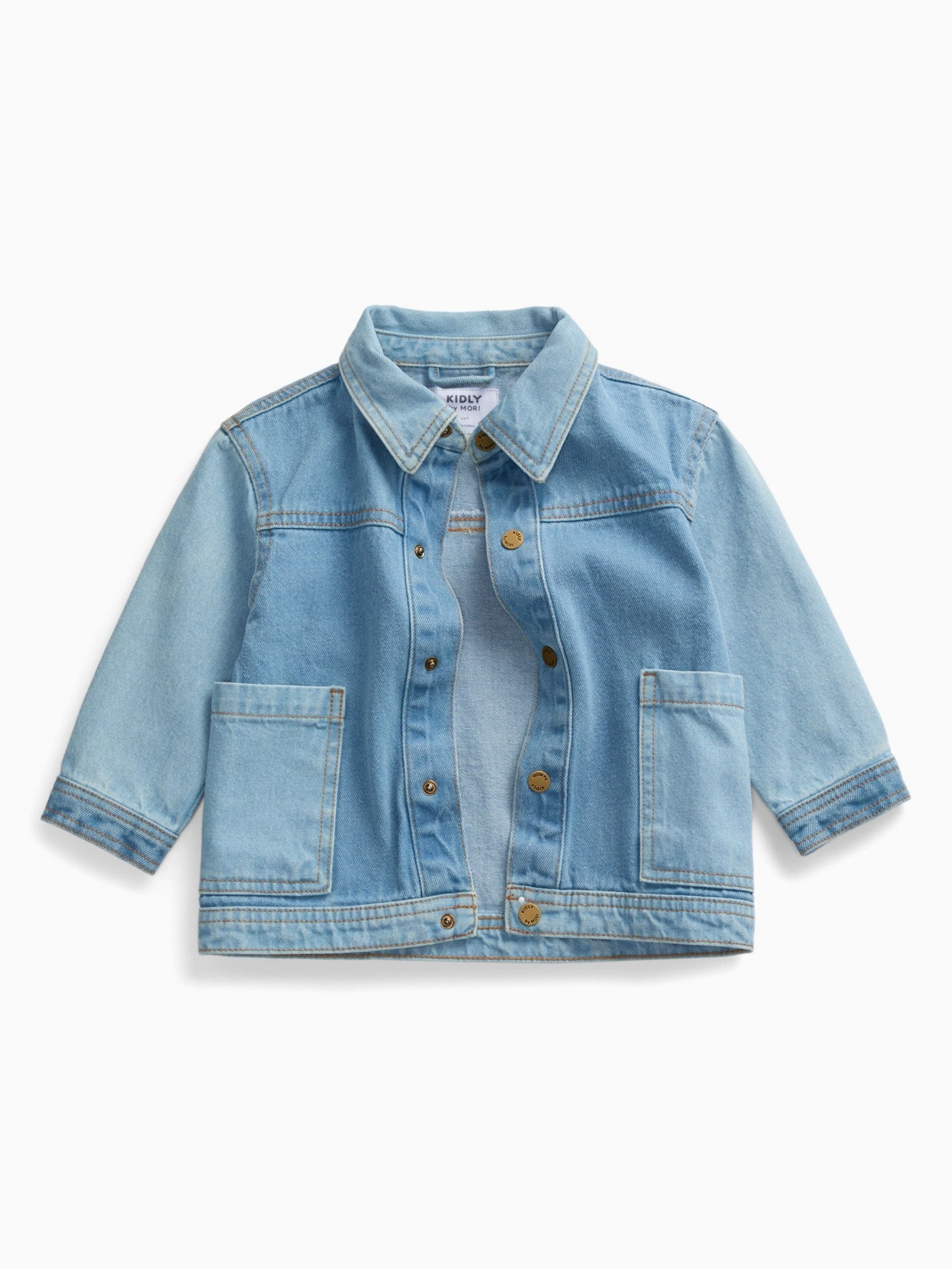 Dsiney Kidz - KIDLY by MORI Blue Soft Denim Shacket image 4