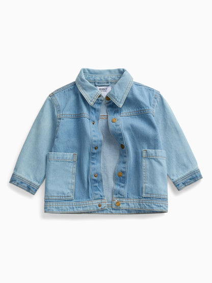 Dsiney Kidz - KIDLY by MORI Blue Soft Denim Shacket image 4
