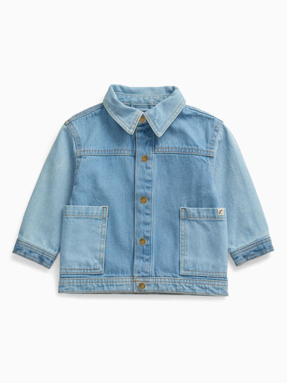 Dsiney Kidz - KIDLY by MORI Blue Soft Denim Shacket image 5