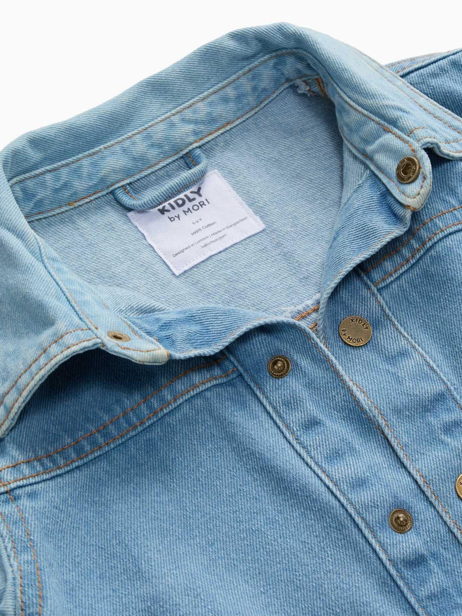 Dsiney Kidz - KIDLY by MORI Blue Soft Denim Shacket image 6
