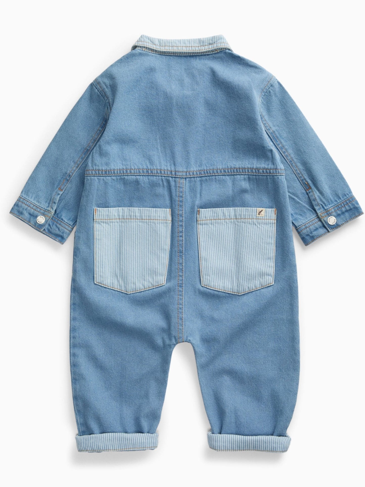 Dsiney Kidz - KIDLY by MORI Blue Soft Denim Jumpsuit image 6