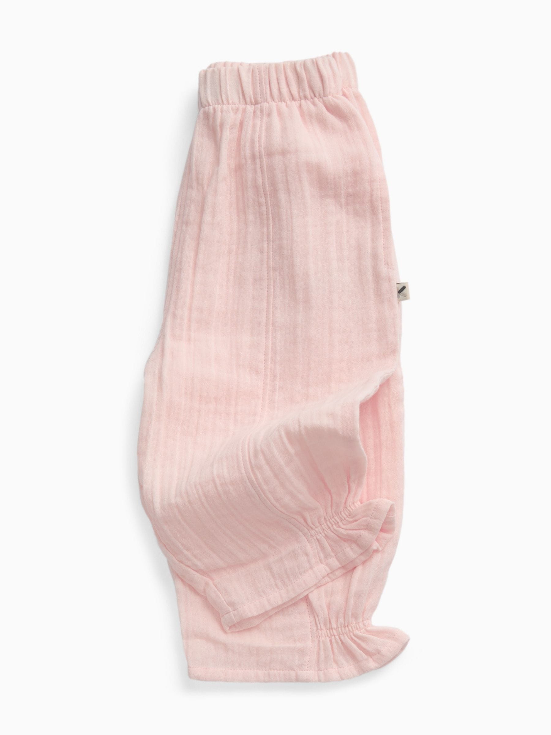 KIDLY by MORI Pink Soft Cotton Muslin Trousers image 4