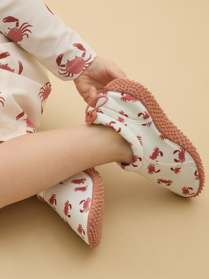 KIDLY by MORI Cream Quick Dry Swim Shoes With Grip Sole And Toggle Fastening image 1