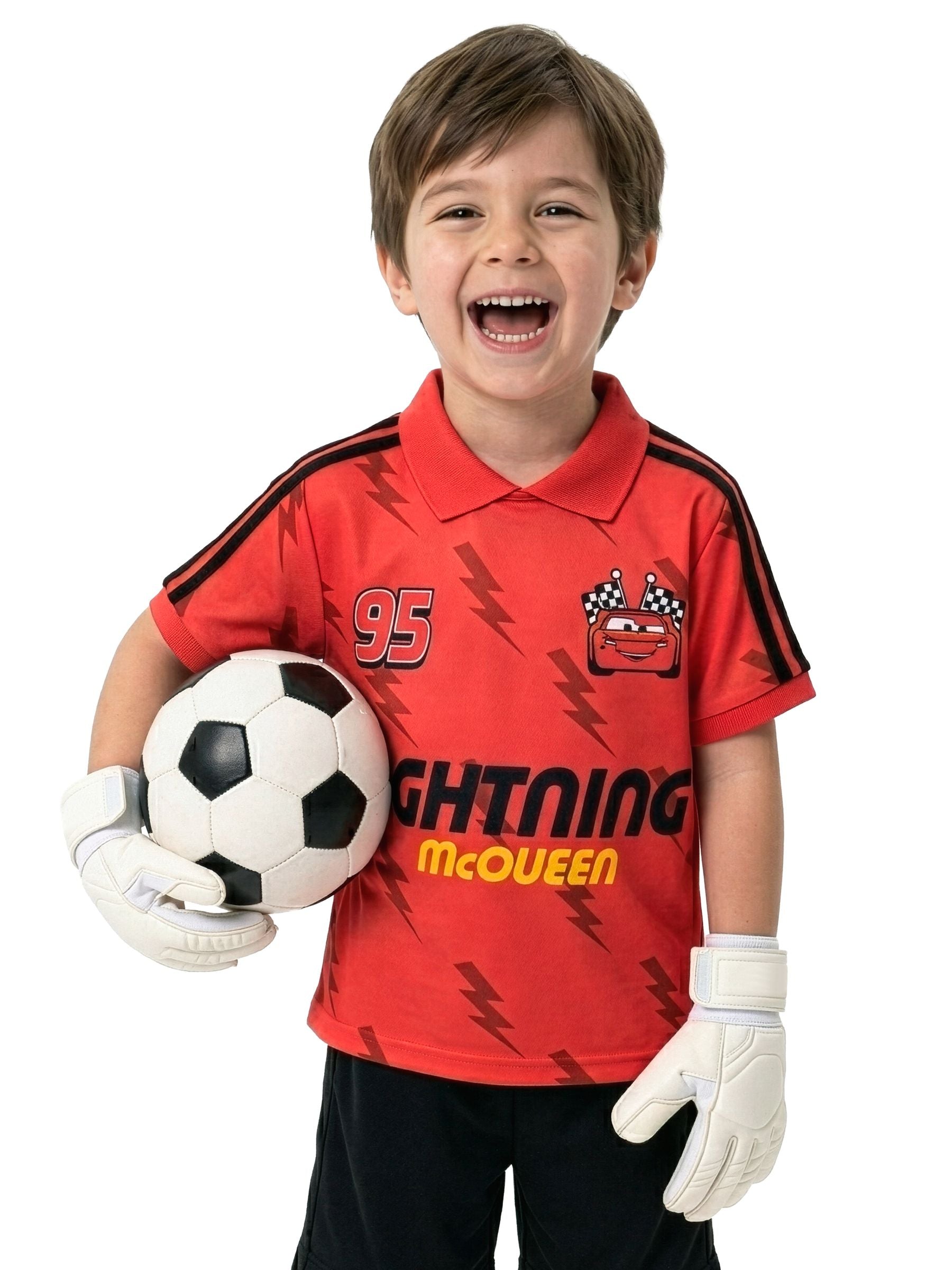 Dsiney Kidz - Character Red Disney Cars Football Lightning McQueen Shirt image 3