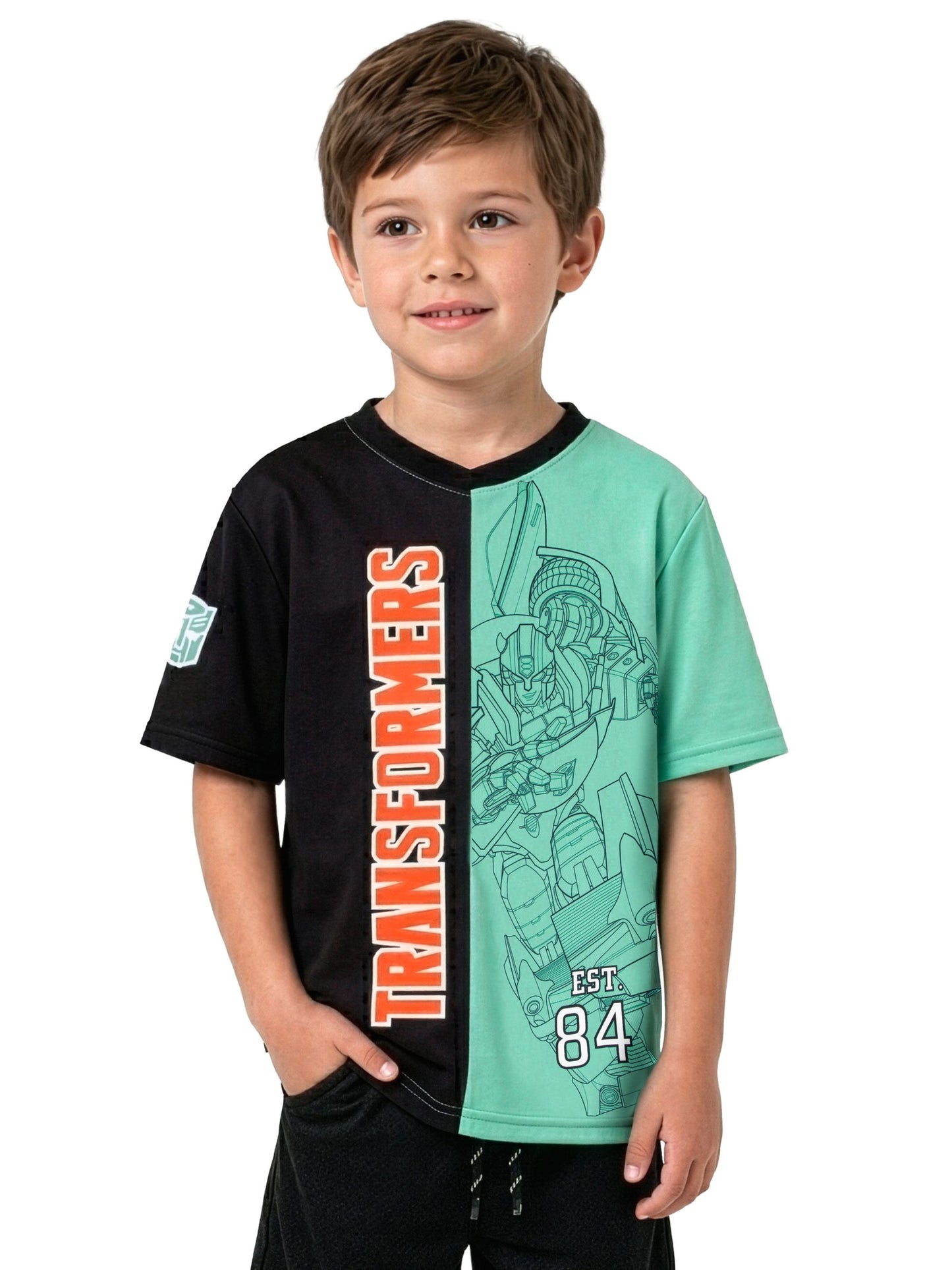 Dsiney Kidz - Character Green Transformers Football Autobots Shirt image 4