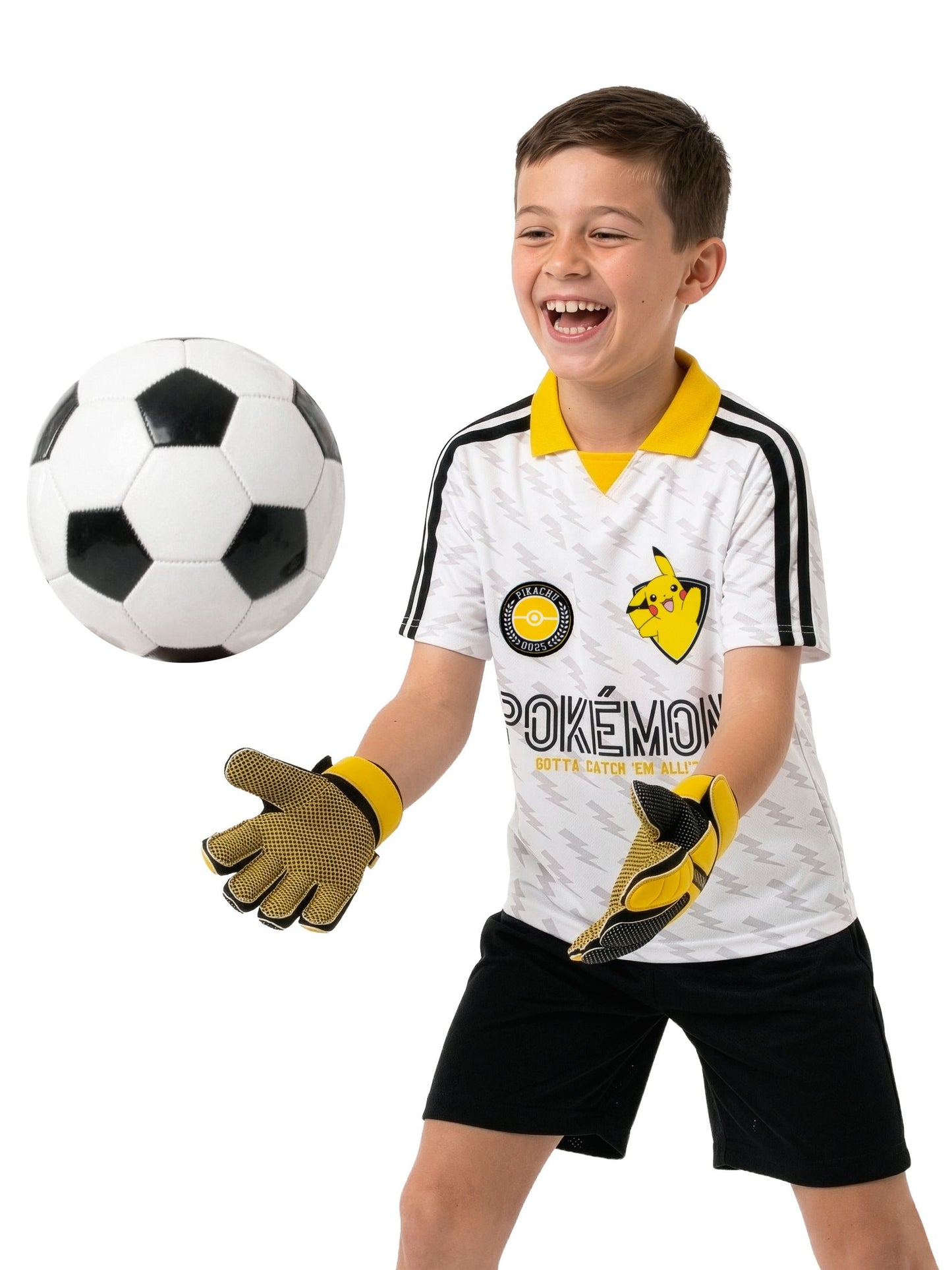 Dsiney Kidz - Character White Pokemon Football Pikachu Shirt image 6