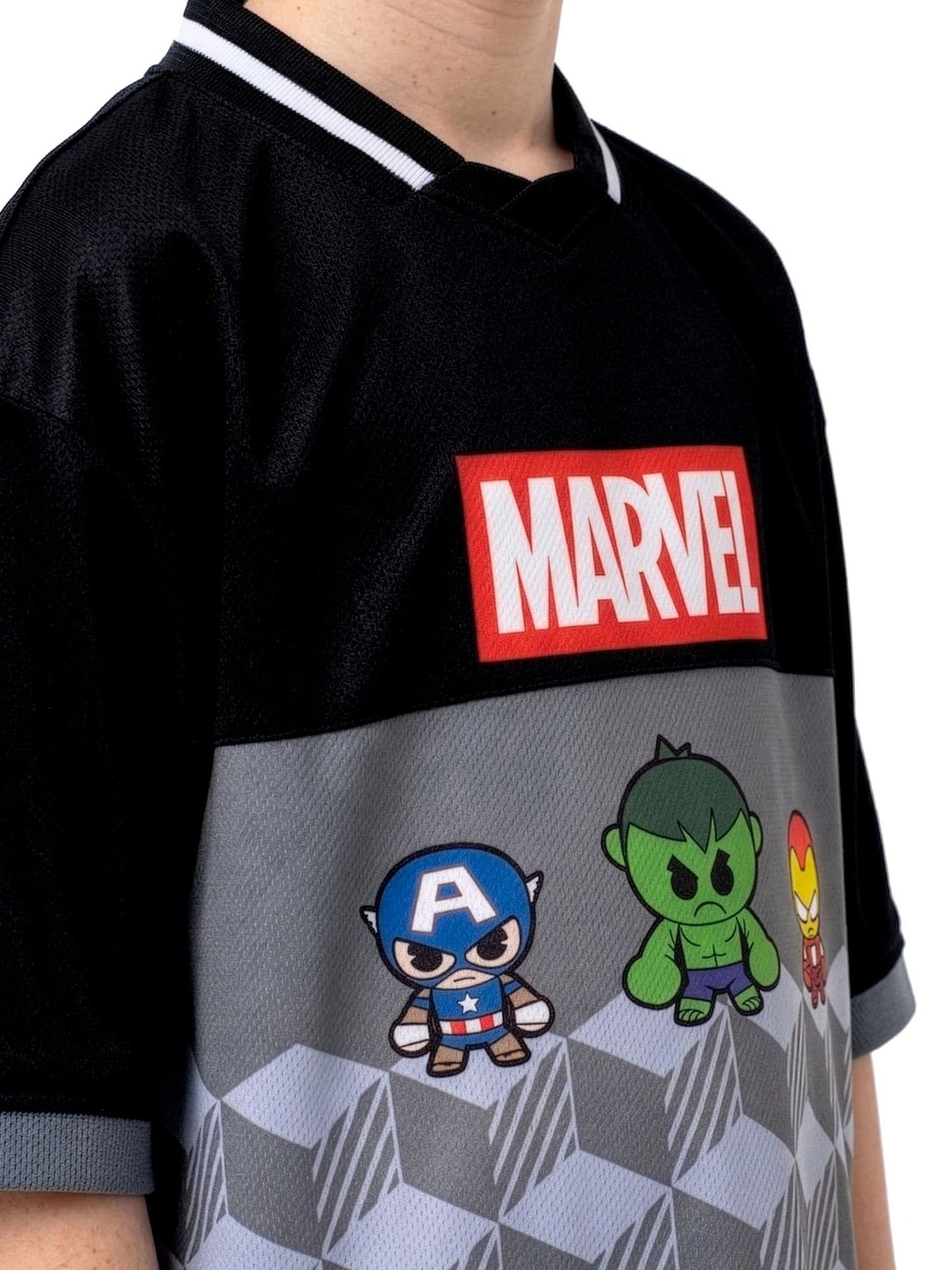 Dsiney Kidz - Character Grey Marvel Avengers Iron Captain America And Spider-Man Football Shirt image 6