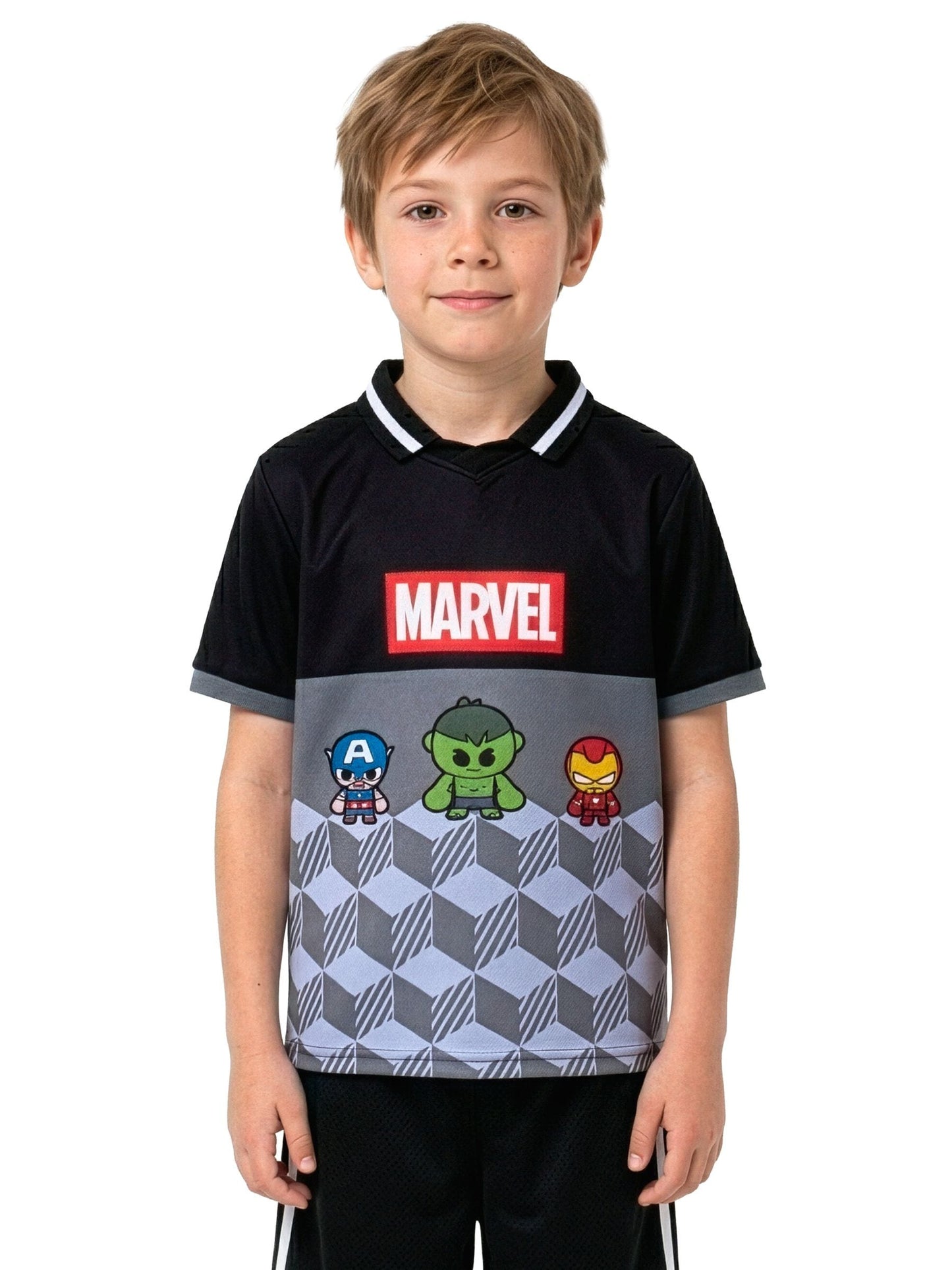 Dsiney Kidz - Character Grey Marvel Avengers Iron Captain America And Spider-Man Football Shirt image 9