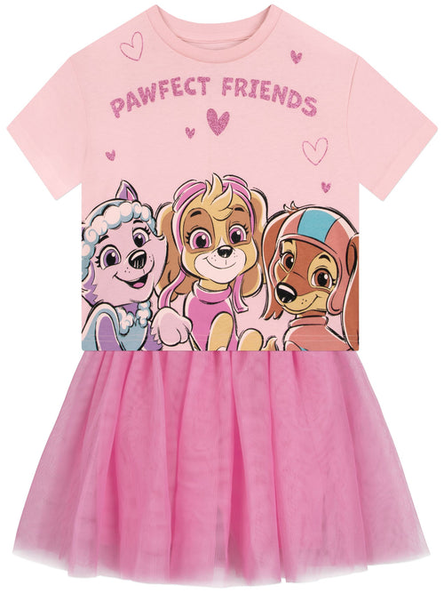 Character Pink Paw Patrol Skye Liberty And Everest T-Shirt And Skirt Set image 1