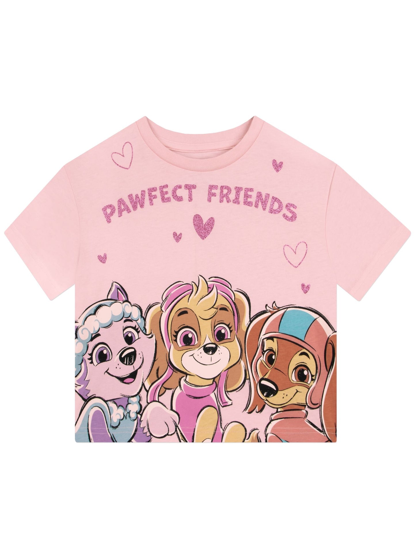 Character Pink Paw Patrol Skye Liberty And Everest T-Shirt And Skirt Set image 2