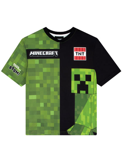 Dsiney Kidz - Character Green Minecraft Creeper Football Shirt image 1