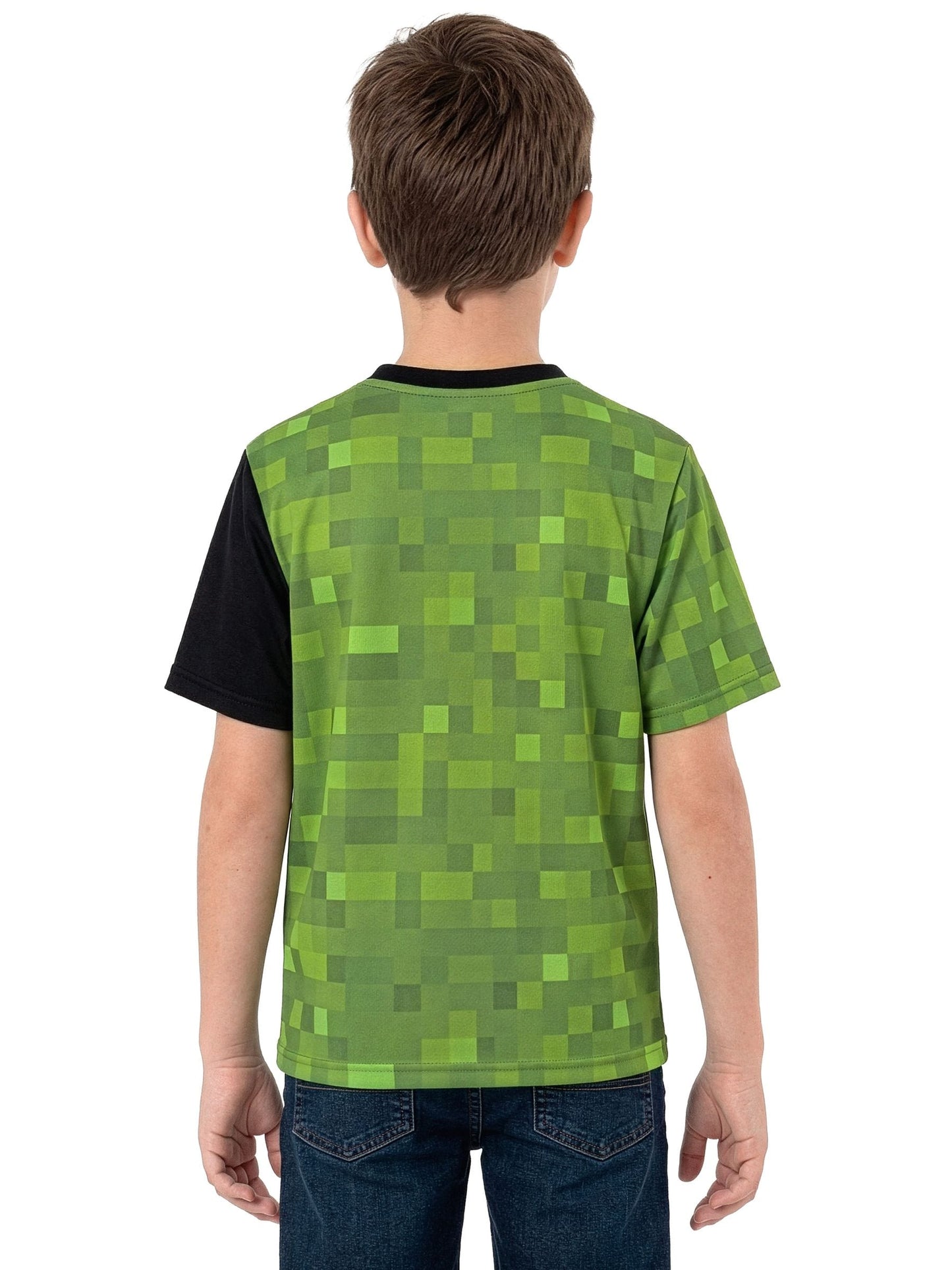 Dsiney Kidz - Character Green Minecraft Creeper Football Shirt image 4