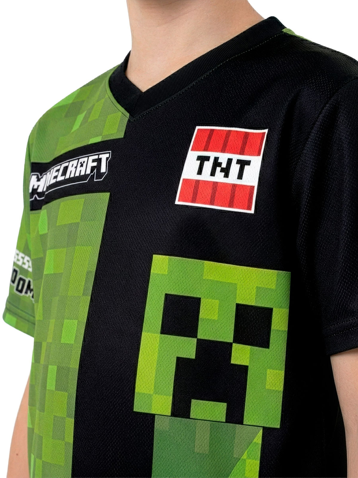 Dsiney Kidz - Character Green Minecraft Creeper Football Shirt image 8