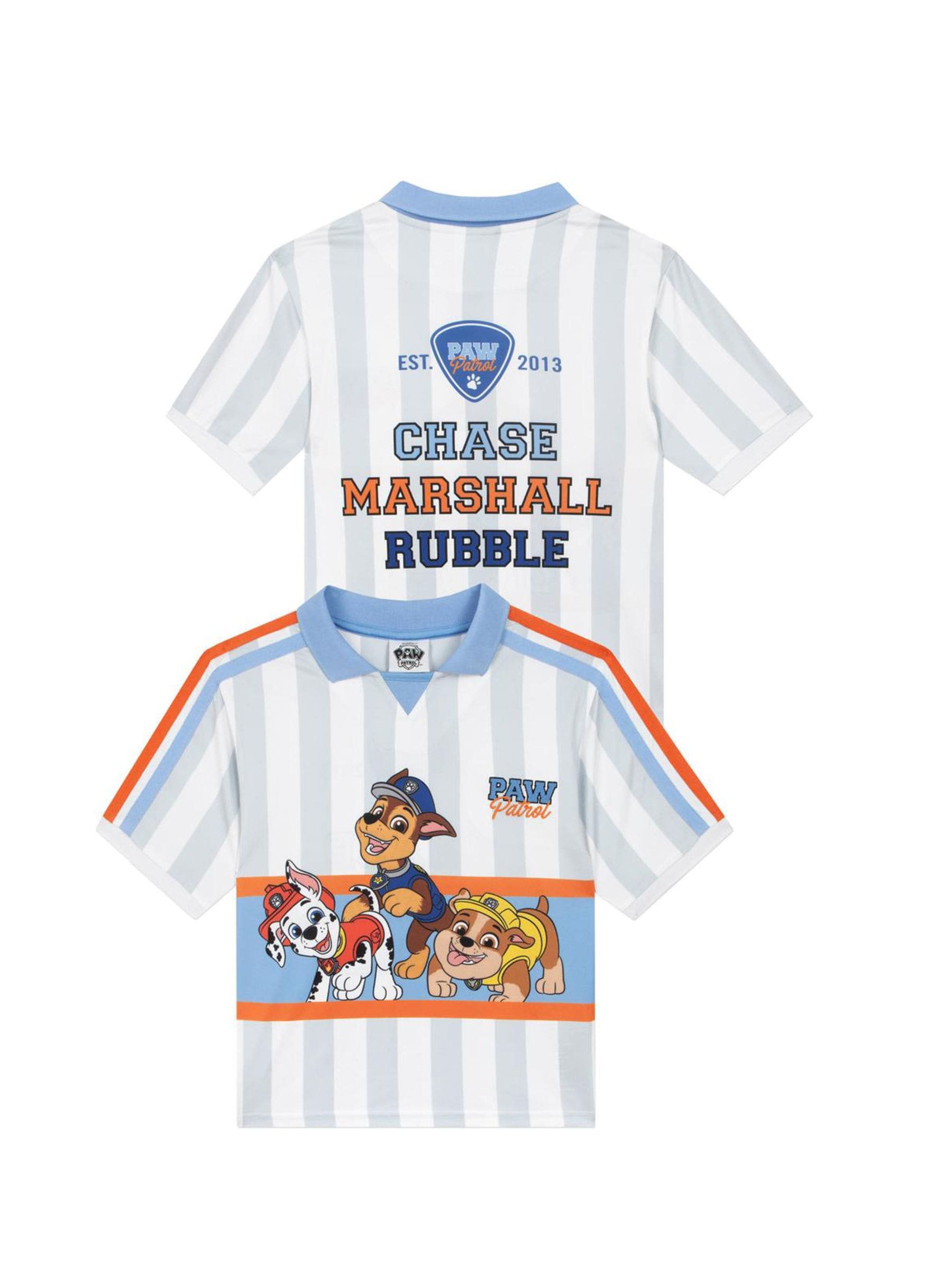 Dsiney Kidz - Character White PAW Patrol Football Chase Marshall And Rubble Shirt image 1