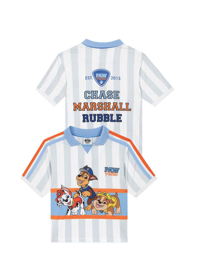 Dsiney Kidz - Character White PAW Patrol Football Chase Marshall And Rubble Shirt image 1