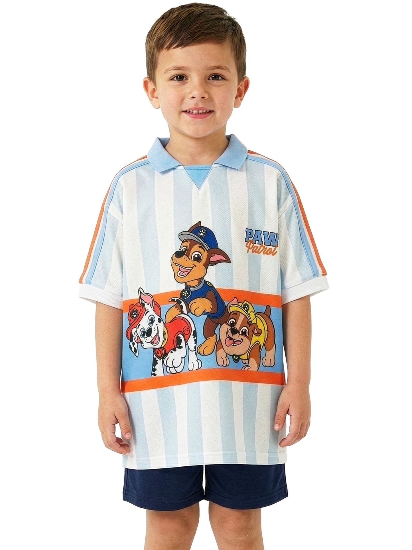 Dsiney Kidz - Character White PAW Patrol Football Chase Marshall And Rubble Shirt image 2
