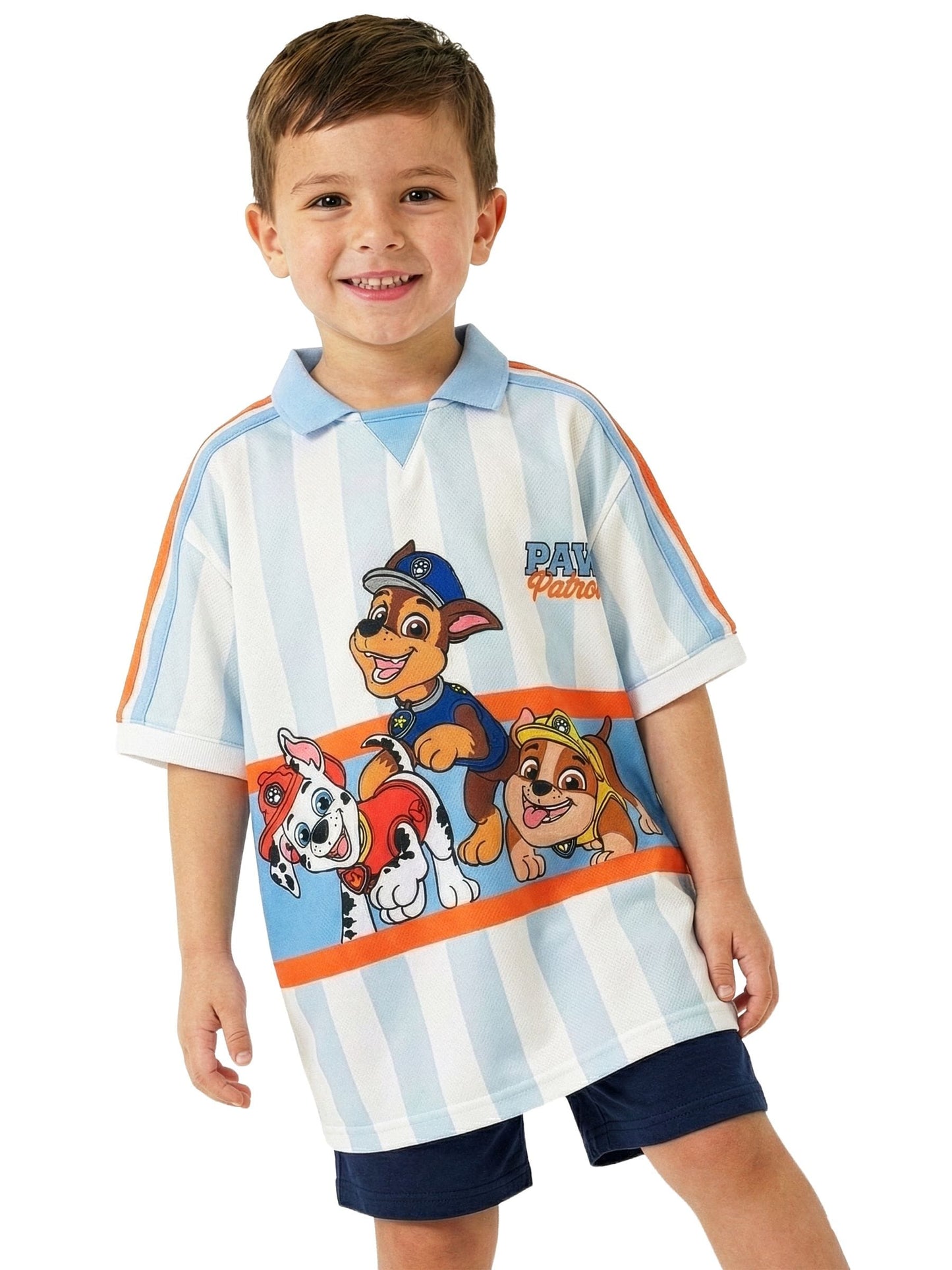 Dsiney Kidz - Character White PAW Patrol Football Chase Marshall And Rubble Shirt image 5